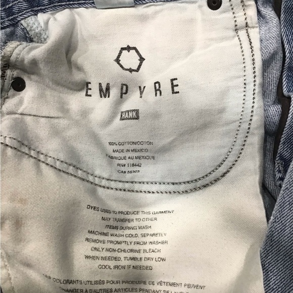 Empyre Hank Men’s Jeans 34 Straight Leg Medium Wash Blue Denim Skater Y2K Grunge - Picture 3 of 6